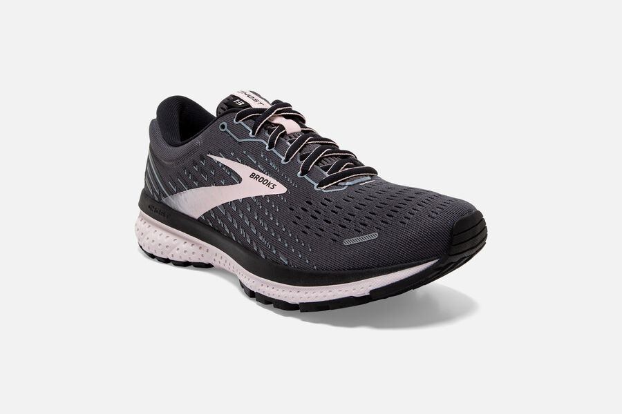 Brooks Running Shoes - Ghost 13 Road Womens - Black/Pink - FOQ-408761